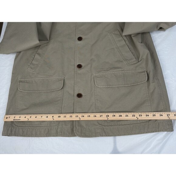 LL Bean Lined Barn Coat Mens XXL REG Beige Chore Corduroy Collar Khaki *Read* - Picture 13 of 16